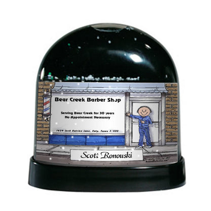 Barbershop, Male - Friendly Folks Personalized Snow Globe