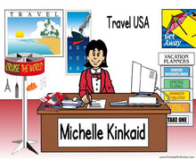 Travel Agent, Female - NTT Personalized Snow Globe