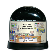 Travel Agent, Male - Friendly Folks Personalized Snow Globe