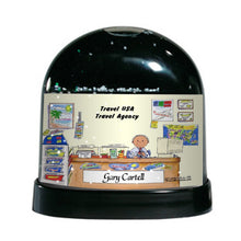 Travel Agent, Male - Friendly Folks Personalized Snow Globe