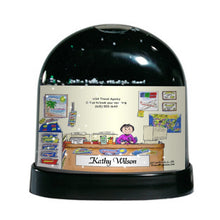 Travel Agent, Female - Friendly Folks Personalized Snow Globe