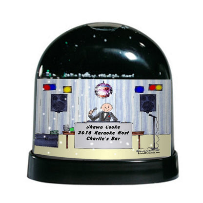 Disc Jockey - MC, Male - Friendly Folks Personalized Snow Globe