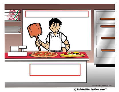 Pizza Maker, Male - NTT Personalized Snow Globe