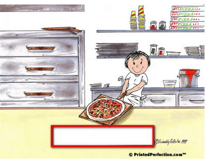 Pizza Maker, Female - Friendly Folks Personalized Snow Globe