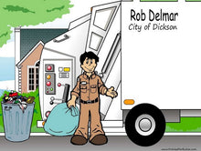 Sanitation Worker, Trash Collector, Male - NTT Personalized Snow Globe