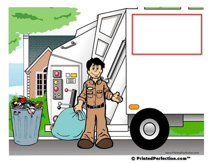 Sanitation Worker, Trash Collector, Male - NTT Personalized Snow Globe