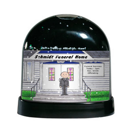 Funeral Director, Male - Friendly Folks Personalized Snow Globe