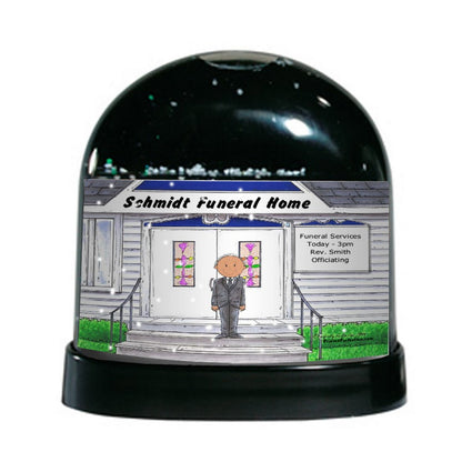 Funeral Director, Male - Friendly Folks Personalized Snow Globe