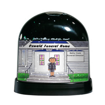 Funeral Director, Female - Friendly Folks Personalized Snow Globe