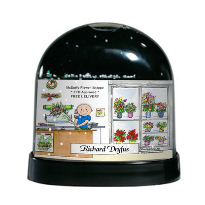 Florist, Male - Friendly Folks Personalized Snow Globe