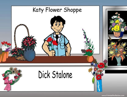 Florist, Male - NTT Personalized Snow Globe