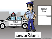 Deputy Sheriff, Female - NTT Personalized Snow Globe