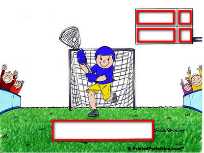Lacrosse Player (standard uniform), Male- Friendly Folks Personalized Snow Globe