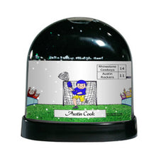 Lacrosse Player (standard uniform), Male- Friendly Folks Personalized Snow Globe