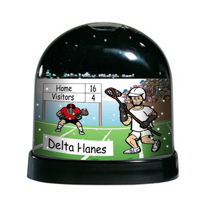 Lacrosse Player, Male- NTT Personalized Snow Globe