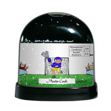 Lacrosse Player (standard uniform), Male- Friendly Folks Personalized Snow Globe