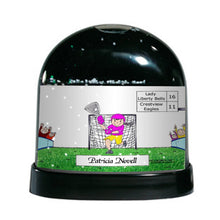 Lacrosse Player (standard uniform), Female - Friendly Folks Personalized Snow Globe