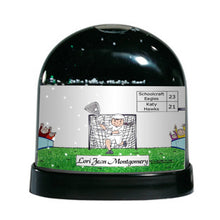 Lacrosse Player (white uniform), Female - Friendly Folks Personalized Snow Globe