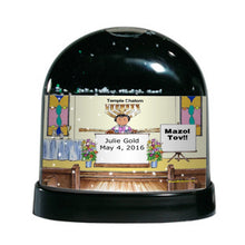 Bat Mitzvah, Female - Friendly Folks Personalized Snow Globe