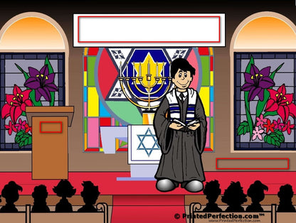 Rabbi, Male - NTT Personalized Snow Globe