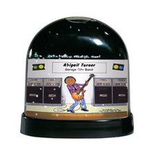 Guitar Player, Female - Friendly Folks Personalized Snow Globe