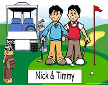 Golf Friends, 2 Males - NTT - Personalized Snow Globe