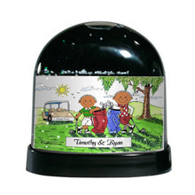 Golf Friends, 2 Males - Friendly Folks Personalized Snow Globe