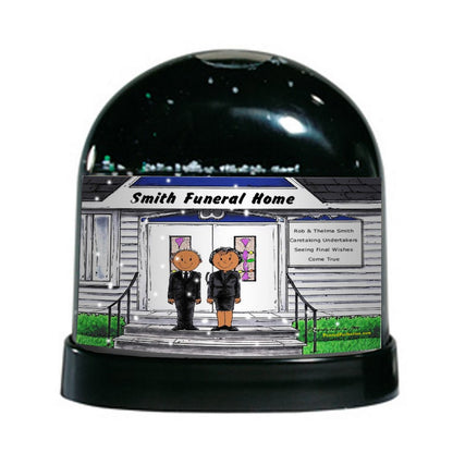 Funeral Director, Couple - Friendly Folks Personalized Snow Globe