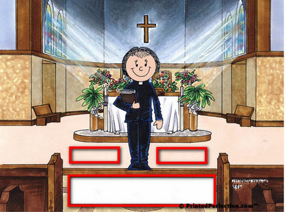 Priest, Female - Friendly Folks  Personalized Snow Globe