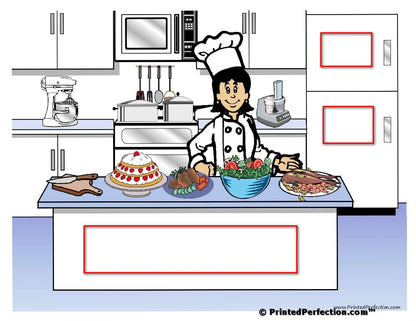Chef with Hat, Female - NTT Personalized Snow Globe