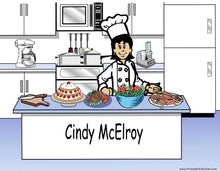 Chef with Hat, Female - NTT Personalized Snow Globe