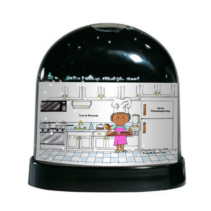 Chef with Hat, Female - Friendly Folks Personalized Snow Globe