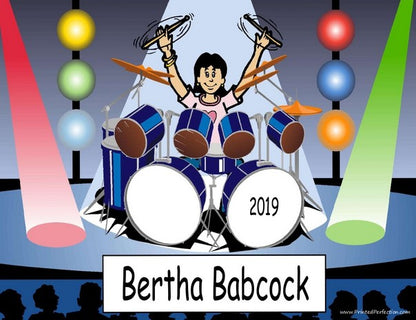 Drummer, Female - NTT Personalized Personalized Snow Globe