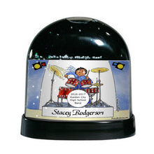 Drummer, Female - Friendly Folks Personalized Snow Globe