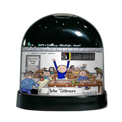 Bingo Player, Male - Friendly Folks Personalized Snow Globe