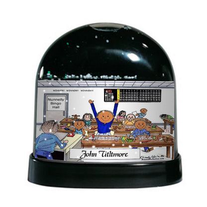 Bingo Player, Male - Friendly Folks Personalized Snow Globe