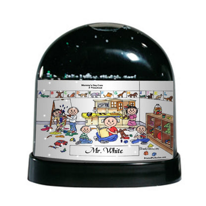Day Care Worker - Pre-K Teacher, Male - Friendly Folks Personalized Snow Globe