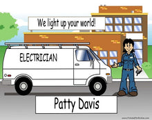 Service Van (white), Female - NTT Personalized Snow Globe