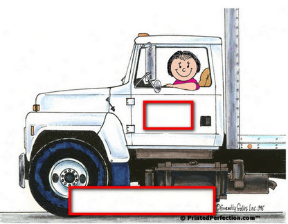 Truck Driver - Local Delivery, Female - Friendly Folks Personalized Snow Globe
