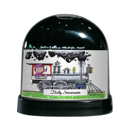 Train Engineer, Female - Friendly Folks Personalized Snow Globe