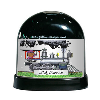 Train Engineer, Female - Friendly Folks Personalized Snow Globe