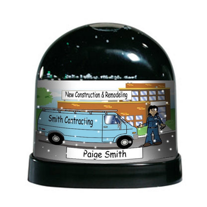 Service Van (blue), Female - NTT Personalized Snow Globe