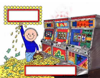 Gambler - Slots, Male - Friendly Folks Personalized Snow Globe
