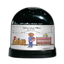 New Baby Girl, Single Dad - Friendly Folks Personalized Snow Globe