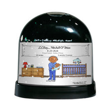 New Baby Boy, Single Dad - Friendly Folks - Snow Globe