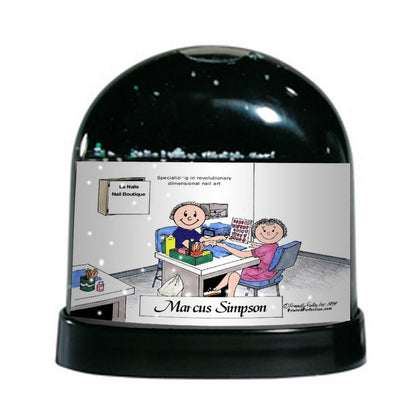 Manicurist, Male - Friendly Folks Personalized Snow Globe