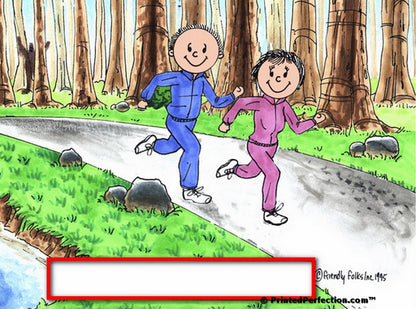 Jogger, Couple - Friendly Folks Personalized Snow Globe