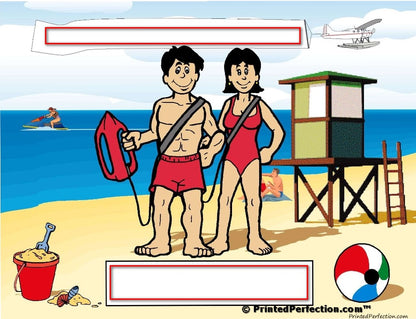 Lifeguard, Couple - NTT Personalized Snow Globe