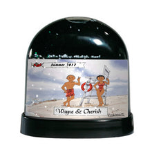 Lifeguard, Couple - Friendly Folks Personalized Snow Globe