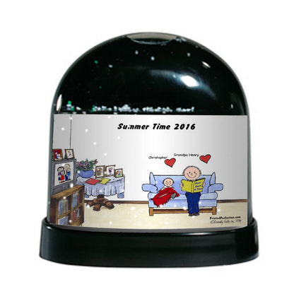 Little Angels 1, with Male - Friendly Folks Personalized Snow Globe